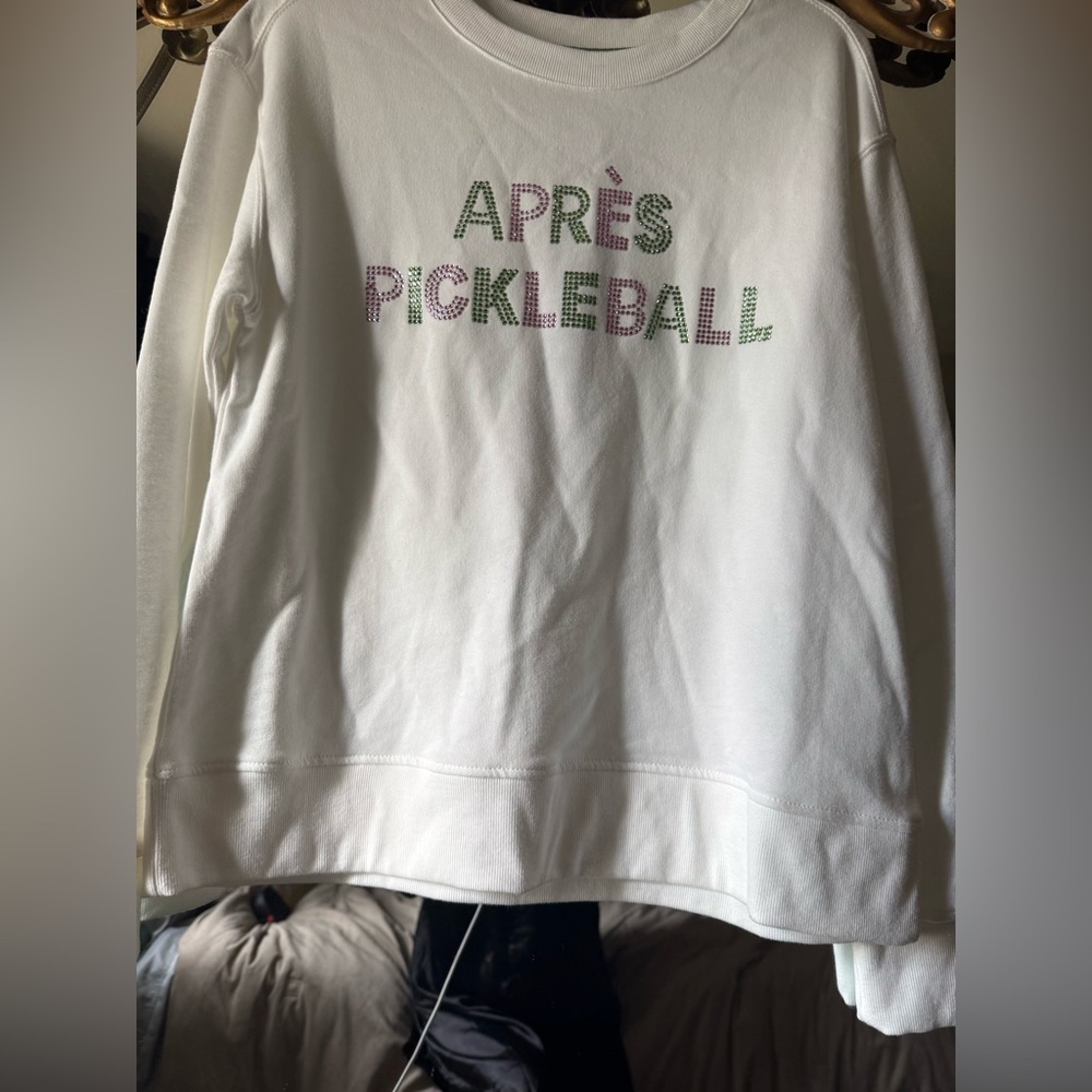 - White Après Pickleball Sweatshirt - Picture 2 of 6